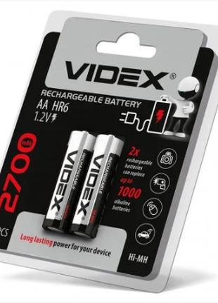 Аккумуляторные батарейки Videx R6 AA 2700Mh