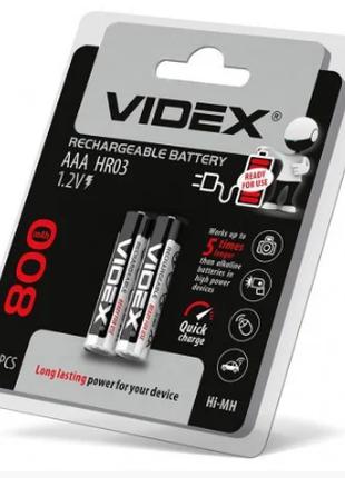 Аккумуляторные батарейки Videx AAA LR3 800Mh