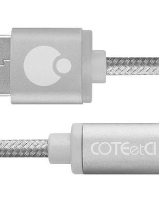 Кабель Lightning COTEetCI M30i 3м, Silver для iPhone/iPad/iPod