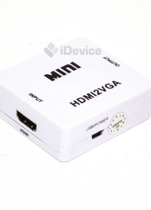 Конвертер HDMI у VGA + аудіо