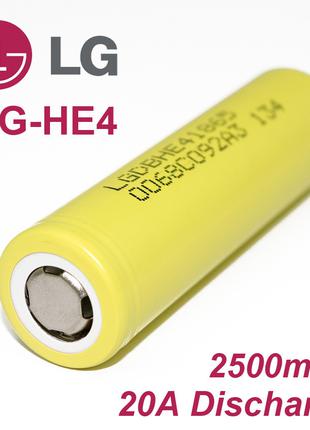 Аккумулятор литиевый 18650 Li-Ion LG ICR18650HE4 (LG HE4), 250...