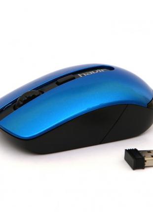 Мышь беспроводная HV-MS989GT (1600 DPI) Wireless USB, black/blue