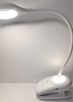 Настільна світлодіодна лампа на прищіпці Luxel TLC-04W, прищіп...