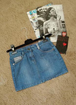 Классная джинсовая короткая мини юбка