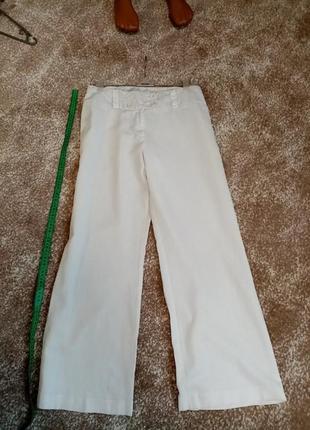 Легкие белоснежные летние штаны со 100 % льна , размер хл-л