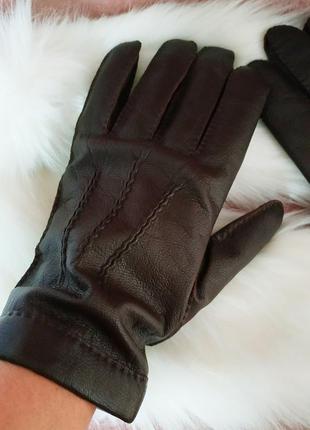 Женские кожаные перчатки жіночі рукавички шкіряні теплі