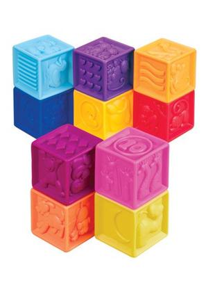 Развивающие силиконовые кубики - ПОСЧИТАЙ-КА! (10 кубиков, в с...