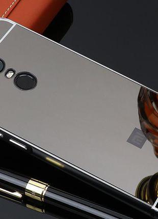 Чехол зеркальный Xiaomi Redmi 5 , рамка алюминий, зеркало акрил