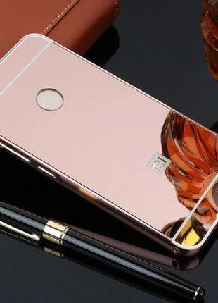 Чехол зеркальный Xiaomi Redmi Note 5A pro, prime рамка алюмини...