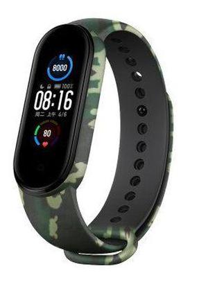 Браслет ремешок Xiaomi Mi Band 3/4/5/6 Mi Band Сяоми камуфляжный