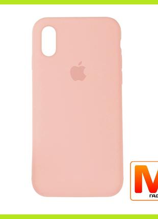 Чехол накладка Silicone Case Full Cover Apple iPhone X/XS Pink...