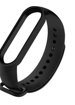 Силиконовый ремешок для Xiaomi Mi Band 5/6 (Black / Черный)