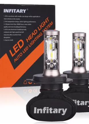 INFITARY Авто LED/Лід Світлодіодні лампи H1,H3,H4,H7,H13,H8/H9...