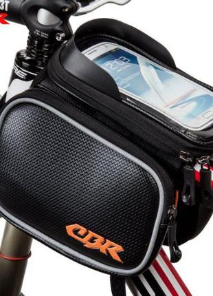 Велосумка на раму CBR сьемный верх телефон 6.2" вело сумка вел...