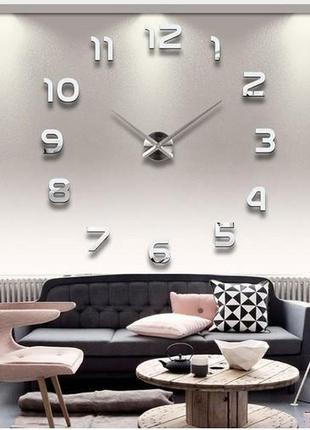Большие настенные 3Д часы Original 3D DIY Clock 50-90 см Арабс...