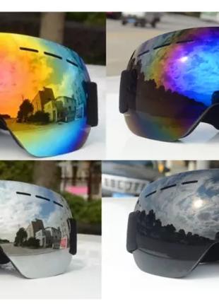 Лыжная маска горнолыжные очки защита от UV лижна окуляры мото ...