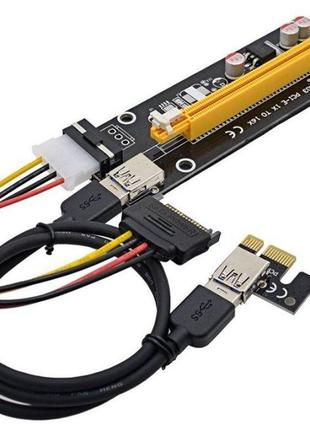 Райзер молекс 006 60см USB PCI-E 1-16x molex ОПТ