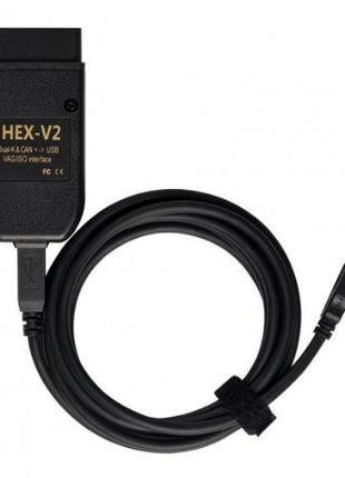 Диагностический сканер VAG COM HEX V2 V19.6.1 адаптер VW,Audi,...