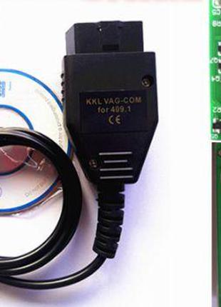ЧОРНИЙ Авто сканер KKL USB VAG COM 409.1 K–Line Audi FT232 каб...