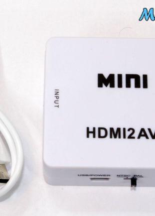 Преобразователь конвертер HDMI2AV и AV2HDMI (HDMI-тюльпаны 3RCA