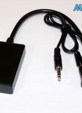 Конвертер VGA to HDMI адаптер, відеоперехідник із живленням