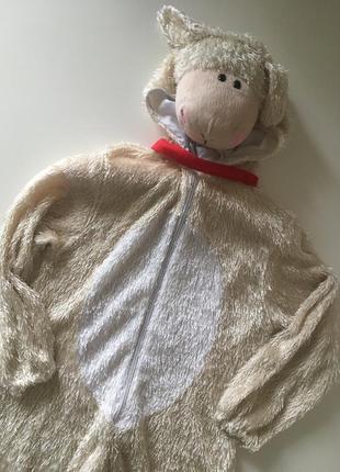 Карнавальный новогодний костюм овечка кинуруми на 7-9 лет