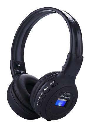 Безпровідні навушники з LED дисплеєм та FM радіо N65BT Black