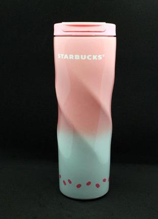 Термокружка Starbucks Термочашка Старбакс EL-502 Spiral Pink 4...