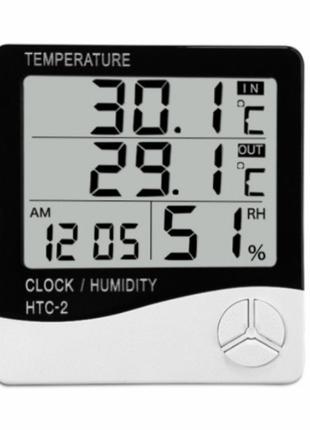 Термометр гигрометр электронный HTC-2 с выносным датчиком