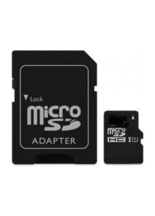 Картка пам'яті micro sd Atlanfa 16 Гб з адаптером 10 class Чор...