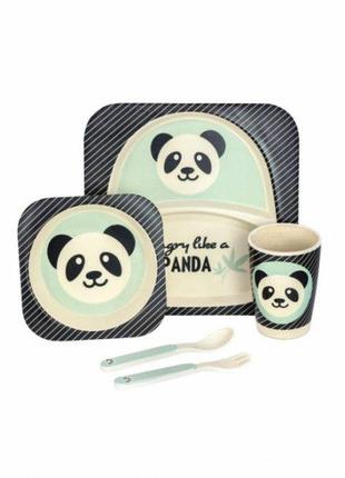 Набір дитячого посуду бамбуковий Панда