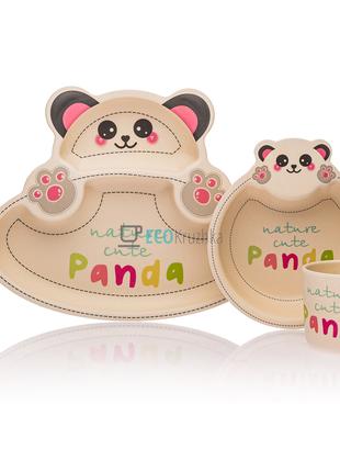 Набор детской посуды бамбуковый Nature cute Panda
