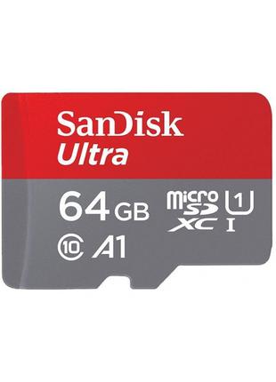 Карта памяти SanDisk Ultra A1 microSDXC UHS-I 64GB Class 10 (Q...