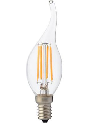 Лампа світлодіодна "Filament flame - 6" 6W свічка на вітрі Е14...