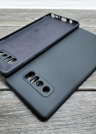Силиконовый чехол для Samsung Galaxy Note 8 черный матовый бам...