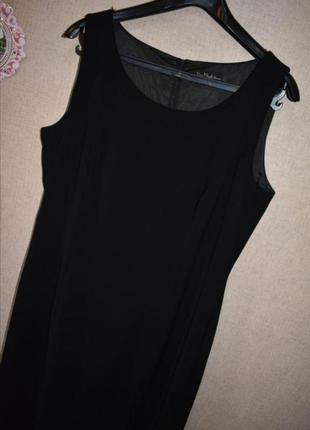 Черное вечернее платье макси vera mont однотонное