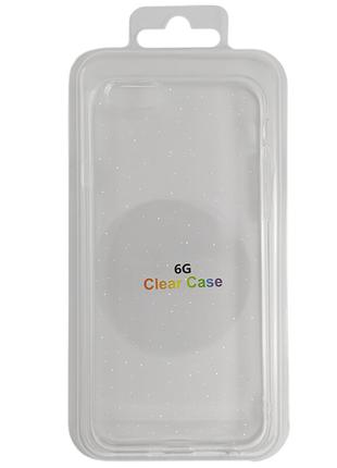 Чехол Silicone Glitter Clear Case iPhone 6