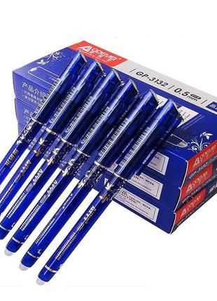 Ручка гелева "пиши-стирай" синя 0,38 мм, Aodemei 3176-BL