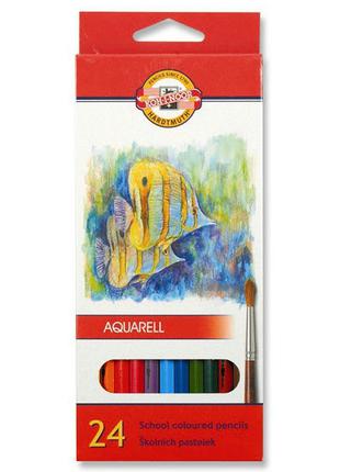 Олівці кольорові акварельні 24 кольори, Koh-i-noor 3718