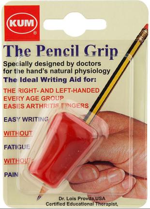 Утримувач ергономічний KUM Sattler Pencil Grip червоний, для р...