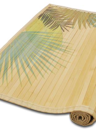 Циновка из бамбуковых палочек с подкладкой и рисунком (60*90)