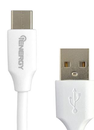 Кабель iEnergy USB Classic Type-C, 1m, 2A, White