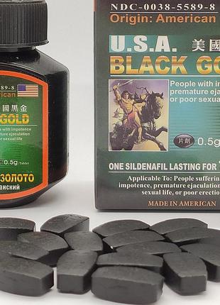 Сильные таблетки для мужской потенции Американское черное золо...