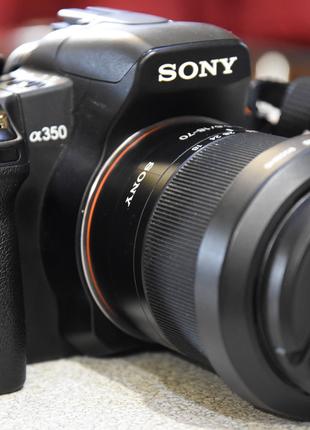 Sony Alpha DSLR-A350 kit 18-70mm + вспышка Sigma EF-610 DG SUPER