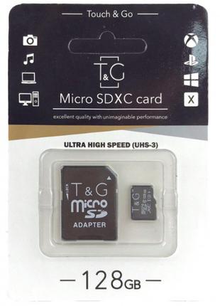 Карта памяти SD-adapter MicroSDXC UHS-3 Class 10 T&G; 128GB