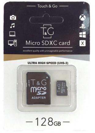 Карта памяти SD-adapter MicroSDXC UHS-3 Class 10 T&G; 128GB