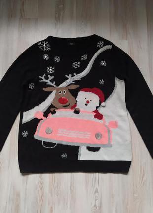 Новогодняя рождественская кофта свитшот свитер от f&f