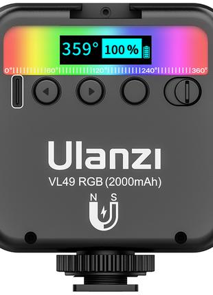 Мини накамерный свет Ulanzi VL49 LED RGB 2700K-9000K CRI 95+ а...