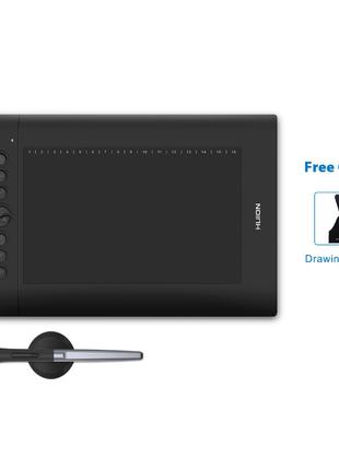 Графічний планшет Huion Inspiroy H610 Pro V2 + рукавичка 10" п...