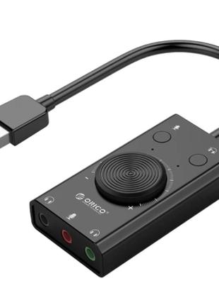 ORICO SC2 внешняя USB звуковая карта 3в1 с регулировкой громко...